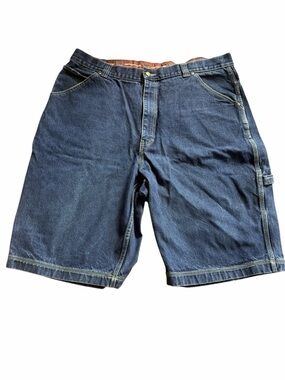 Men's Dark Denim Jean Shorts with Utility Pocket